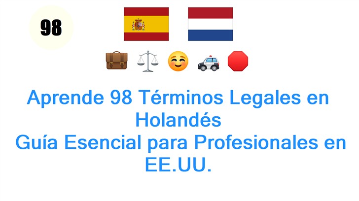 Aprende 98 Términos Legales en Holandés: Guía Esencial para Profesionales en EE.UU.